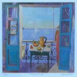 •Leon Morrocco R.S.A., R.G.I. (Scottish, b. 1942), "Looking out to Sea", limited edition print,
