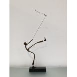 •Ed Rust (British, Contemporary), "Hold Tight", a limited edition bronze, ed. 17/195, mounted on a