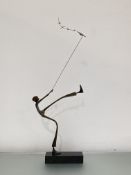 •Ed Rust (British, Contemporary), "Hold Tight", a limited edition bronze, ed. 17/195, mounted on a