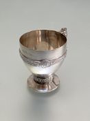 A George VI Scottish silver cup, Brook & Son, Edinburgh 1937, the bowl and stem decorated with