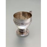 A George VI Scottish silver cup, Brook & Son, Edinburgh 1937, the bowl and stem decorated with