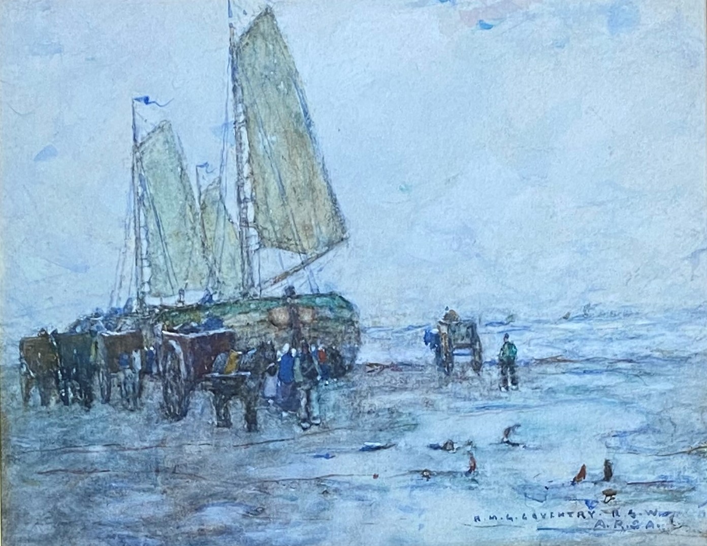 Robert McGown Coventry A.R.S.A., R.S.A. (Scottish, 1855-1914), Fishing Boats at Katwijk (Holland),