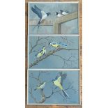 •Ralston Gudgeon R.S.W. (Scottish, 1910-1984), a set of three studies of birds: Parus Major (Great