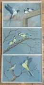 •Ralston Gudgeon R.S.W. (Scottish, 1910-1984), a set of three studies of birds: Parus Major (Great