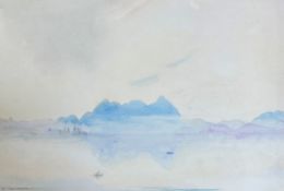 •Katharine (Kate) Cameron R.S.W. (Scottish, 1874-1965), "Lake Como", signed lower left, watercolour,