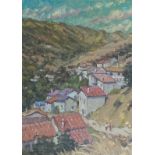 •Tony Gillespie (Scottish, Contemporary), Village in the Ardeche, monogrammed lower left, oil,
