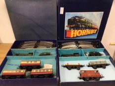 A 1950's Hornby goods train set number 50, and another number 501 passenger set (2)
