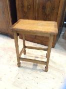 A late 19th early 20thc side table with mahogany and birds eye veneer, the top with concave