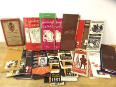 A collection of Edinburgh International Festival brochures showing various dates from 1957 through