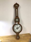 An early 20thc banjo style barometer, measures 93cm high