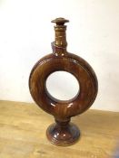 Possibly a Dunmore Scottish ring flask restored base, chip to edge of stopper, measures 37cm high