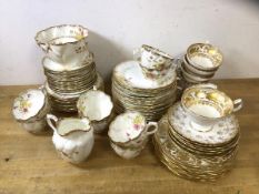 A mixed lot of china including a part Hammersley teaset and another teaset with milk jug which