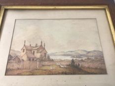 Scottish School, landscape with cottage, watercolour, measures 15cm x 22cm