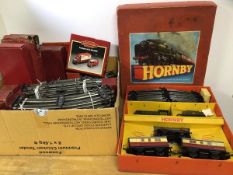 A 1950's Hornby passenger train set number 51, with original box, along with quantity of track,