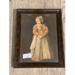 After Cornelius De Vos, Little Girl with a Bell, reproduction print, measures 31cm x 23cm