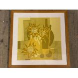 Limited Edition print, still life with yellow flowers, no 4/5, signed and dated 1972 bottom right,