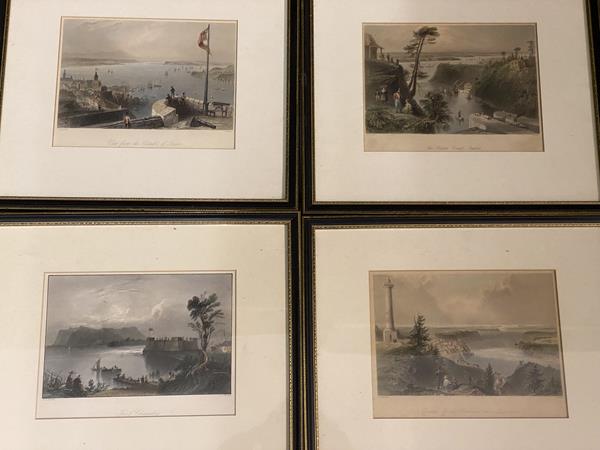 Canadian Interest:- a set of four 19thc prints, to include View from the Citadel of Quebec, Fort