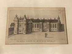 The Royal Palace of Holyrood House, print, measures 12cm x 20cm