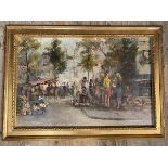 Theodorus Van Oorschot, Dutch Market, oil on canvas, signed lower right, framed, measures 59cm x