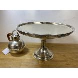 A large Epns tazza with initials HSDG inscribed to base and stamped Wellner 25, measures 20cm x