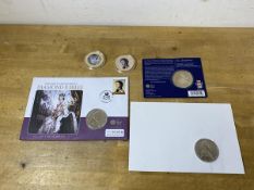 A collection of five Queen Elizabeth II Diamond Jubilee commemorative coins