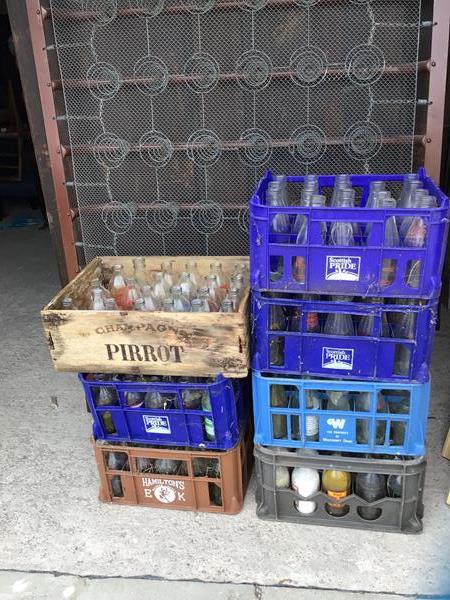 A collection of vintage milk bottles approximately 120, a/f