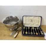 A set of eight 1936 silver London coffee spoons, combined weight 56 grammes, in a Sorley of