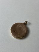 A Chester hallmarked locket marked 9ct, weighs 3.02 grammes