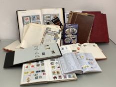 Stamp Interest:- A box containing eight various stockbooks/albums, literature etc. much Victorian