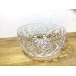 A crystal fruit bowl marked Royal Doulton, England to base (10cm x 20cm)