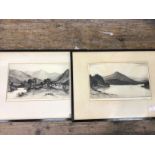 John Foolwood, Ben Lomond, etching, (22cm x 36cm), and another by the same hand, River Cona (2)