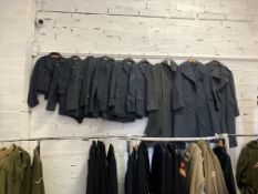 Royal Air Force uniforms: a mixed lot of tunics, battle dress and grey coats