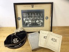 Fettes College rugby team 1940-41 photograph, with names of players below, frame a/f (29cm x