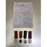 WWII South African group of four 1935-45 Star Africa Star war medal (copy) Africa Service medal,