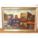 Simon, continental city scene, oil, signed bottom right (50cm x 74cm)