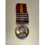 Queen's South Africa medal, four clasps, Orange Free State, Transvaal, South Africa 1901, South