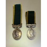 Efficiency Medal Territorial, Geo VI (S66813 CPL S.W. CRAGG. RA) and Efficiency Medal Union of South