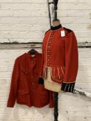 Scottish Scarlet doublet together wiht a scarlet general issue tunic