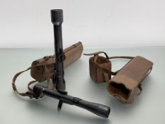 John Springer's Erben View Carl Zeiss rifle scope together with another Springer scope Karl