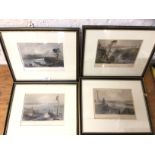 Canada interest:- Set of four 19thc prints including view from The Citadel of Quebec, Fort