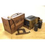 An early 20thc John Trotter of Glasgow camera with original travelling case, (camera 20cm x 22cm x