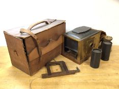 An early 20thc John Trotter of Glasgow camera with original travelling case, (camera 20cm x 22cm x