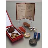 Polish Order of Polonia Restituta Officer 4th class in box of issue. Polish PRL Cross of Merit-