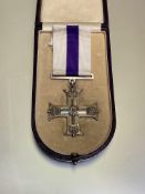 WWI Military Cross, Privately engraved (Lieut. A.E. LEWIS, R.F.A. Sept 1915) in original Royal