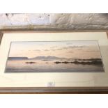 Ken Ferguson, Rum from Arisaig, watercolour, signed bottom left, dated 2000, paper label verso (18cm