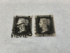 Stamp Interest:- Two penny black 1840 (NF 4 margin clean and nice not thins) (HD ragled margins,