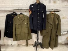 Royal Marine's dress jacket and trousers, Royal Artillery jacket, military police tunic, Royal