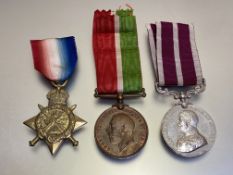 Army Meritorious Service medal, Geo V (14718 PTE. W.J. FRANKUM. 1/HANTS), renamed in impressed