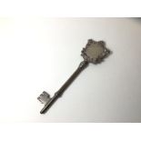 A silver presentation key, Birmingham 1903, inscribed Grangemouth Parish School Board Infants School