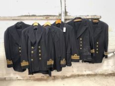 Royal Navy officer's uniforms, jackets and trousers, all Lt. Cmdr rank (6)